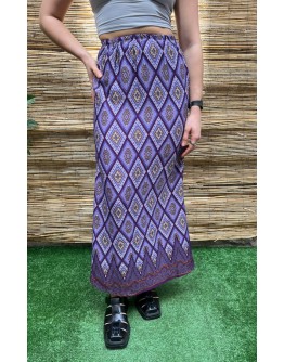 Vintage εμπριμέ φούστα maxi XS
