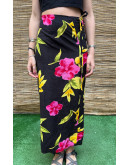 Vintage floral wrap skirt maxi