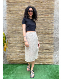 Vintage πουά  wrap φούστα midi