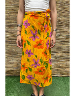 Vintage φλοράλ wrap φούστα maxi