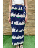 Vintage εμπριμέ wrap φούστα maxi 