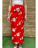 Vintage φλοράλ wrap φούστα maxi L