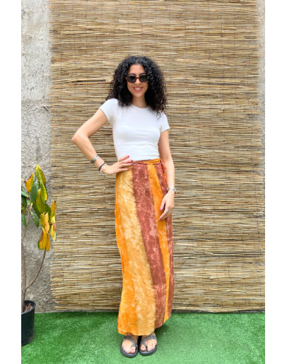 Vintage εμπριμέ wrap φούστα maxi 