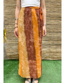 Vintage εμπριμέ wrap φούστα maxi 