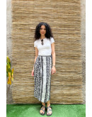 Vintage εμπριμέ wrap φούστα maxi XXL