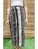 Vintage εμπριμέ wrap φούστα maxi XXL