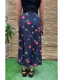 Vintage floral skirt midi XS