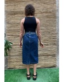 Vintage 80's denim φούστα midi M