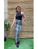 Vintage καρό wrap φούστα midi L