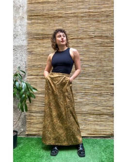 Vintage εμπριμέ φούστα maxi L