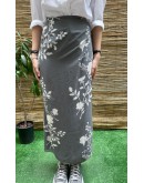 Vintage φλοράλ wrap φούστα maxi