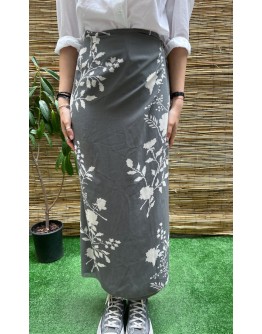 Vintage φλοράλ wrap φούστα maxi