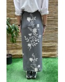 Vintage φλοράλ wrap φούστα maxi