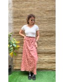 Vintage εμπριμέ wrap φούστα maxi