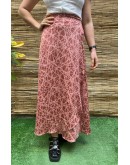 Vintage εμπριμέ wrap φούστα maxi