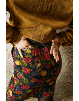 Vintage βελούδινη φούστα S