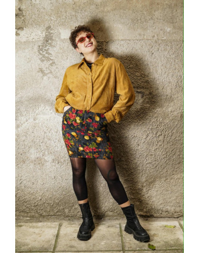 Vintage βελούδινη φούστα S