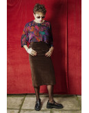 Vintage βελούδινη φούστα midi S