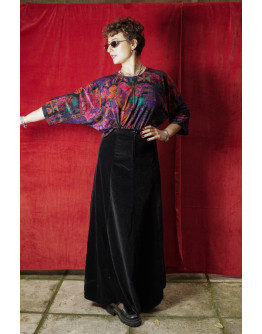 Vintage βελούδινη φούστα maxi S