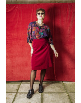 Vintage βελούδινη φούστα S