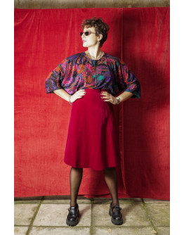 Vintage βελούδινη φούστα S