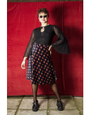 Vintage εμπριμέ βελούδινη φούστα M