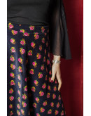 Vintage εμπριμέ βελούδινη φούστα M