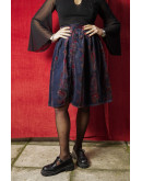 Vintage printed velvet skirt S