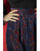 Vintage printed velvet skirt S