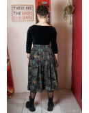 Vintage εμπριμέ μάλλινη φούστα M