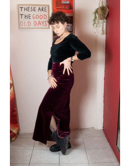 Vintage βελούδινη φούστα XS-S