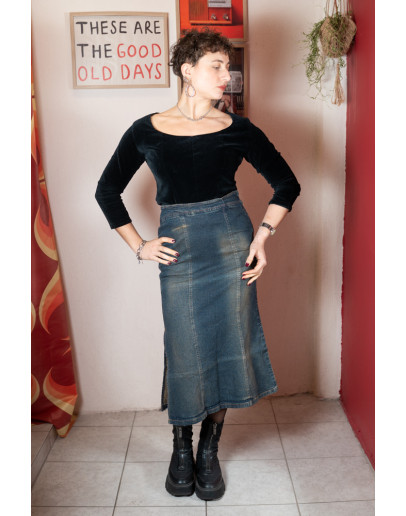 Vintage denim skirt S