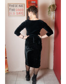 Vintage βελούδινη φούστα S