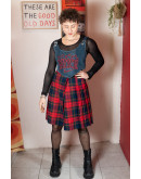 Vintage wrap καρό φούστα XS