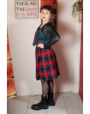 Vintage wrap καρό φούστα XS