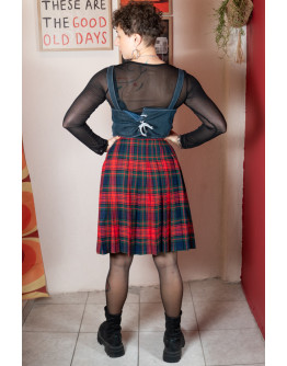 Vintage wrap καρό φούστα XS