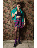 Vintage καρό wrap φούστα M