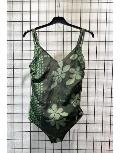 Vintage printed swimsuit L