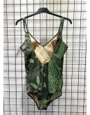 Vintage printed swimsuit L