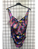 Vintage printed swimsuit M-L