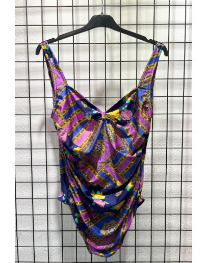 Vintage printed swimsuit M-L