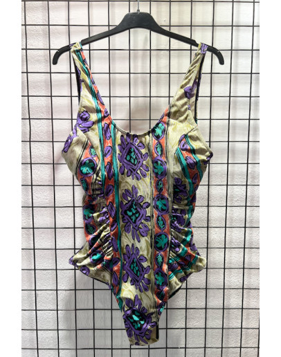 Vintage printed swimsuit M