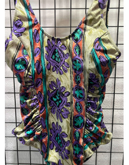 Vintage printed swimsuit M