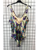 Vintage printed swimsuit M