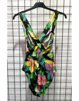 Vintage printed swimsuit M