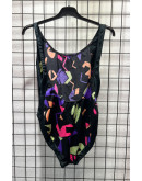 Vintage printed swimsuit S