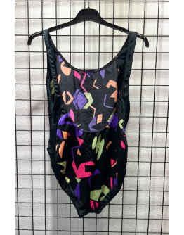 Vintage printed swimsuit S