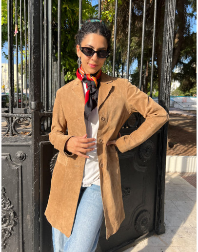 Vintage suede coat S