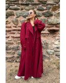 Vintage bordeaux trench coat 