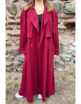 Vintage bordeaux trench coat 